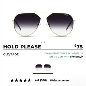 Quay Hold Please gold/fade oversized aviators